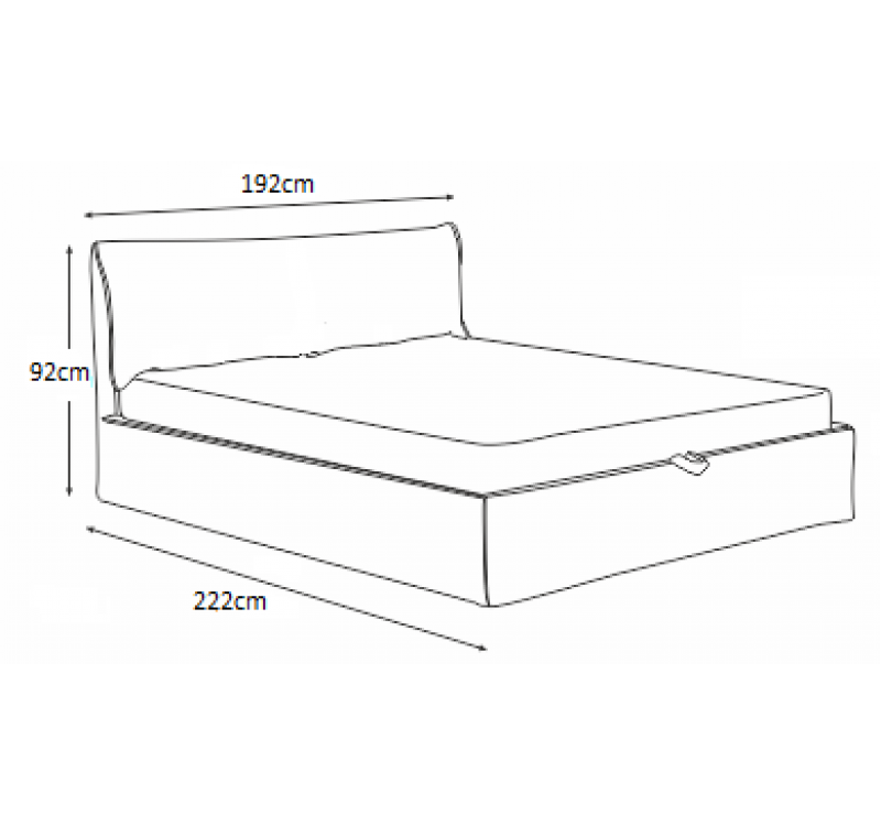 Κρεβάτι επενδυμένο BELLISSIMA 180x200 DIOMMI 45-038