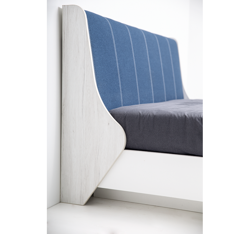 Κρεβάτι ξύλινο με δερμάτινη/ύφασμα CHANCE 140x200 DIOMMI 45-719