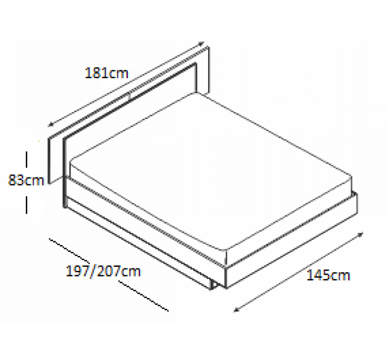 Κρεβάτι ξύλινο ELITE 140x200 DIOMMI 45-249