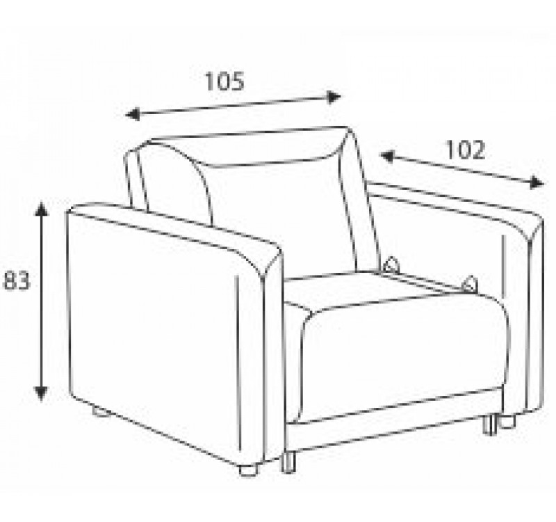 Πολυθρόνα Holiday 105/102/83 DIOMMI 43-003