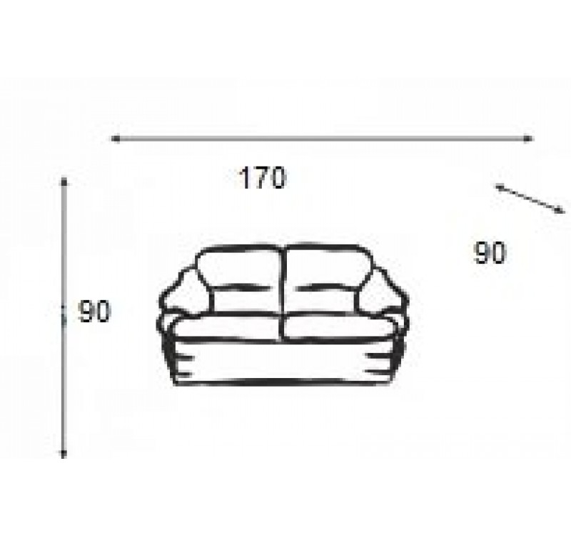ΚΑΝΑΠΕΣ LAGUNA 2s 170x90x90 DIOMMI 43-041