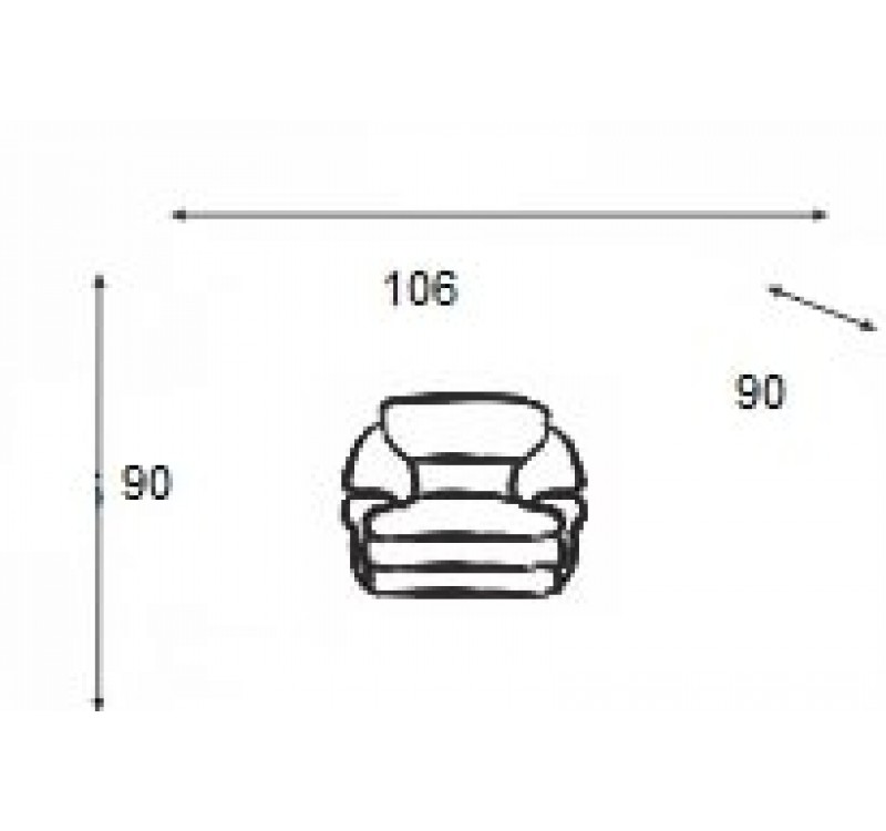 Πολυθρόνα LAGUNA 106x90x90 DIOMMI 43-042