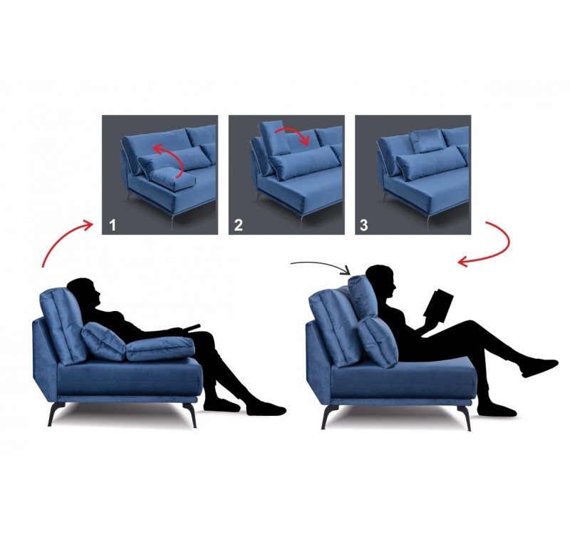 ΚΑΝΑΠΕΣ Velvet 200/110/95 DIOMMI 43-010