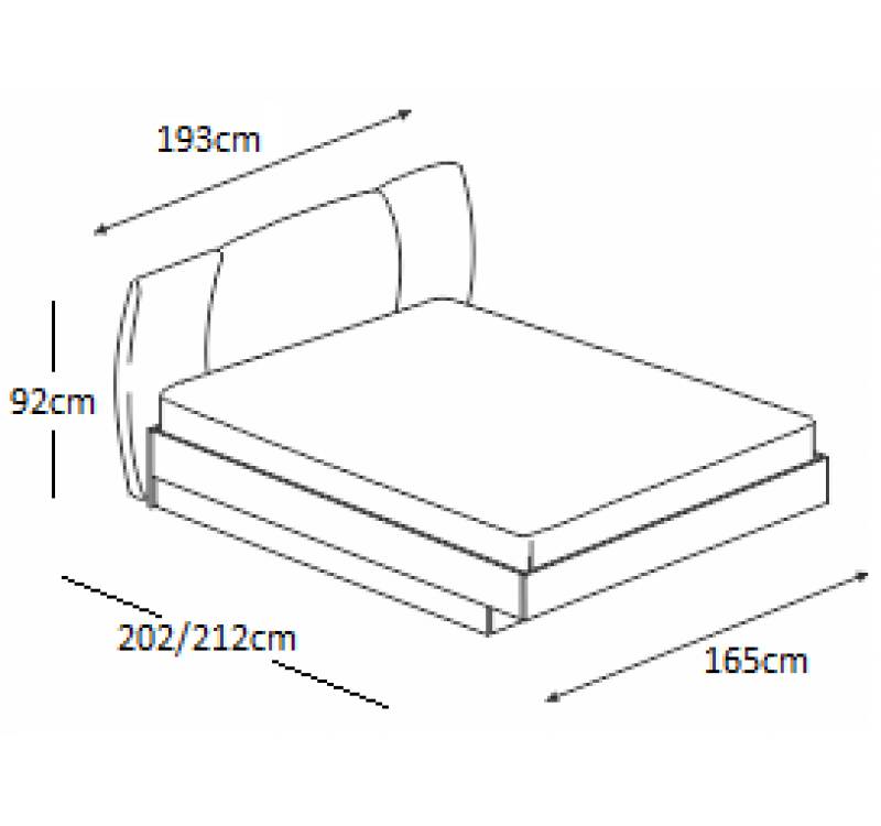 Κρεβάτι ξύλινο με δερμάτινη/ύφασμα EVROS 160x190 DIOMMI 45-161