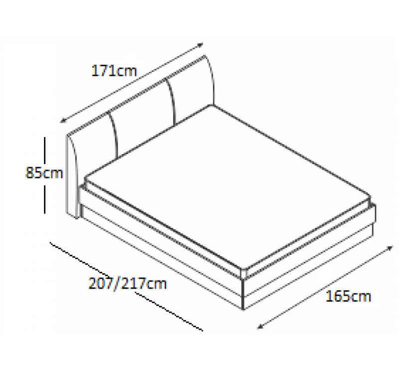 Κρεβάτι ξύλινο με δερμάτινη/ύφασμα FAVORITE 160x200 DIOMMI 45-227
