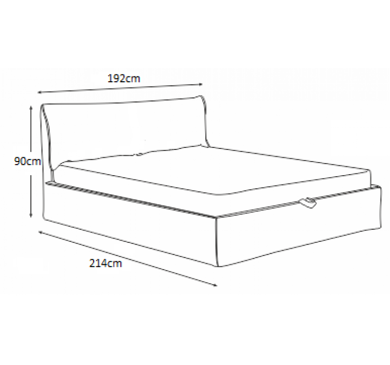 Κρεβάτι επενδυμένο HESTIA 180x200 DIOMMI 45-080