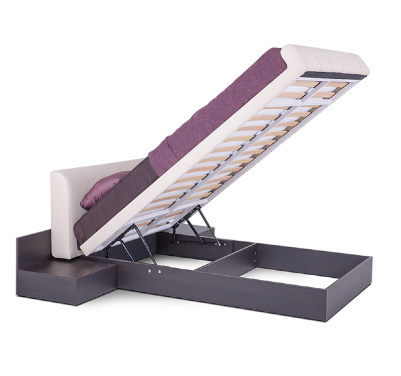 Κρεβάτι ξύλινο με δερμάτινη/ύφασμα HUANA 180x200 DIOMMI 45-090