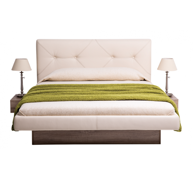 Κρεβάτι ξύλινο με δερμάτινη/ύφασμα LANS 140x200 DIOMMI 45-085