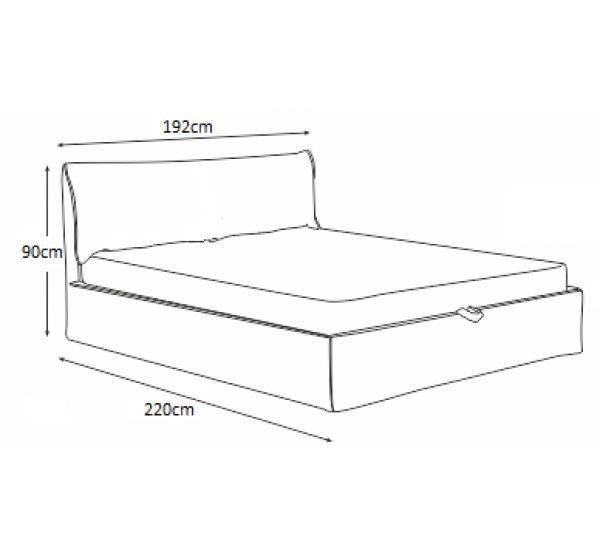 Κρεβάτι επενδυμένο MARONIA 180x200 DIOMMI 45-042