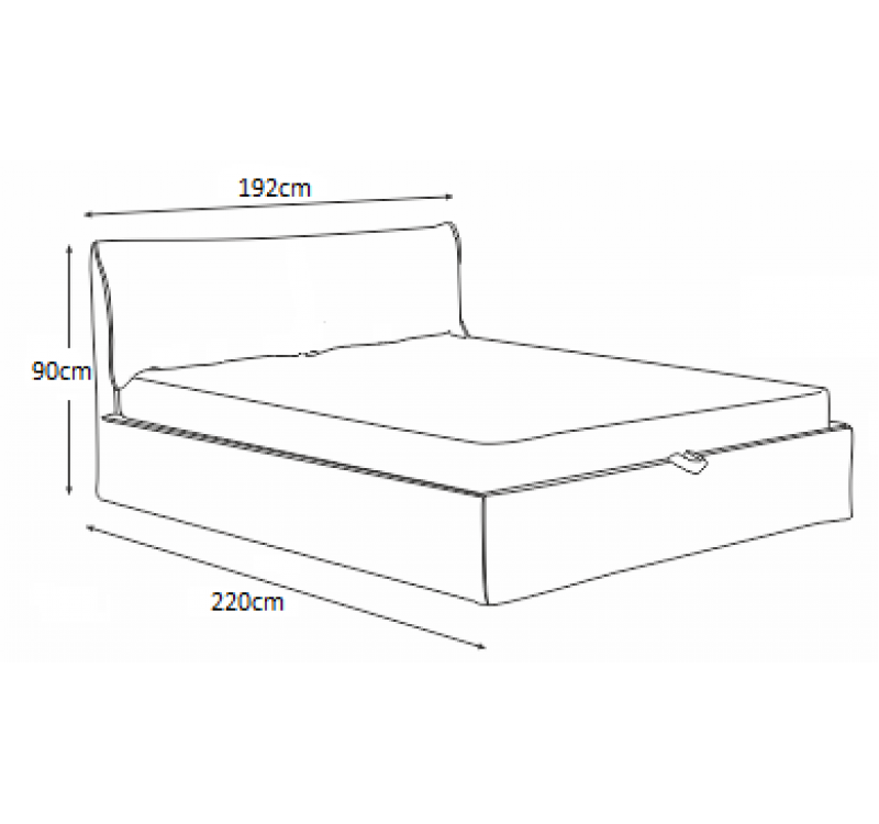 Κρεβάτι επενδυμένο MARONIA 180x200 DIOMMI 45-042