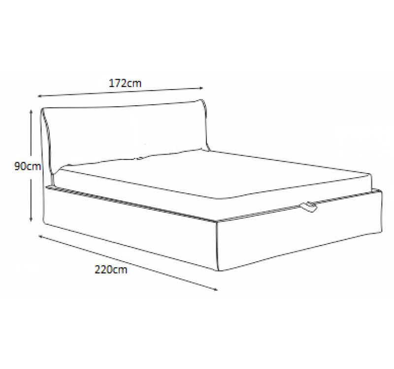 Κρεβάτι επενδυμένο INA 160x200 DIOMMI 45-065