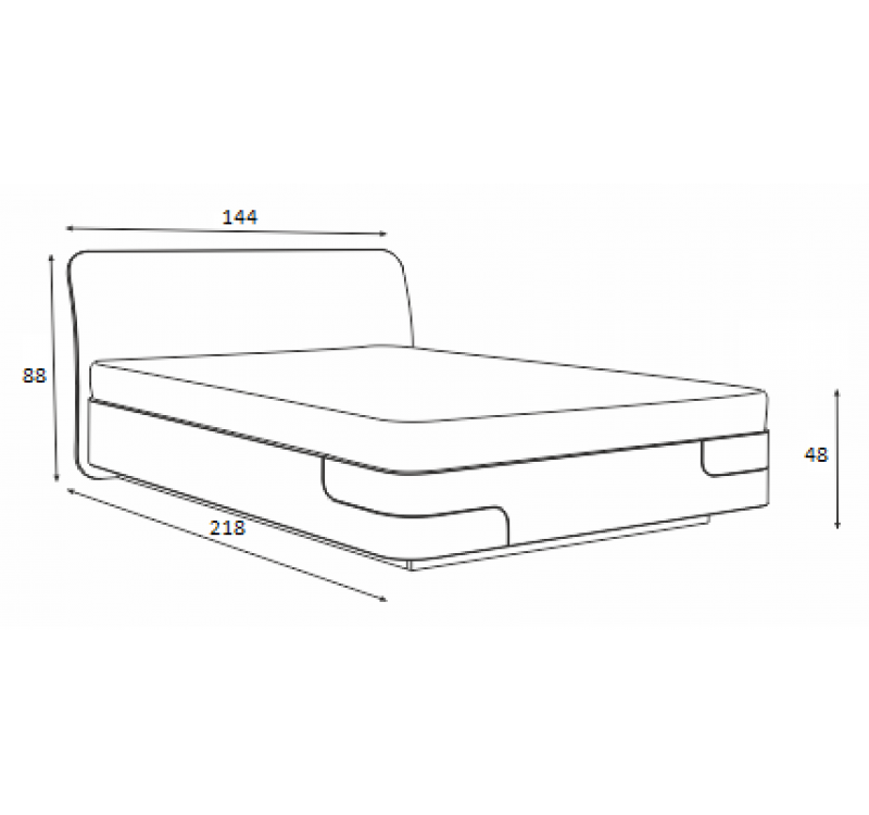 Κρεβάτι ξύλινο NORDIC 140x200 DIOMMI 45-758
