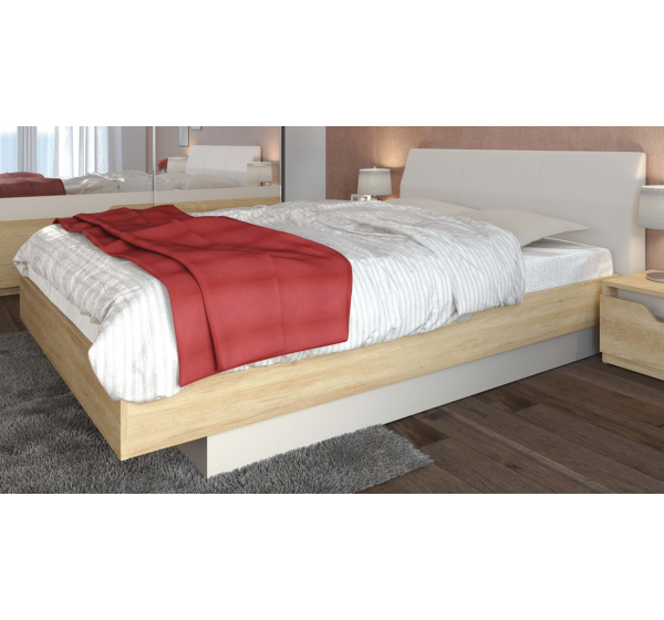 Κρεβάτι ξύλινο με δερμάτινη/ύφασμα PENELOPE 140x200 DIOMMI 45-298