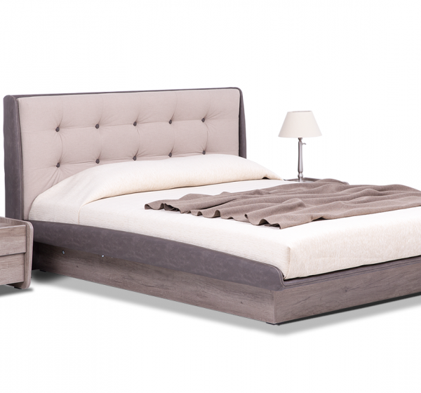 Κρεβάτι ξύλινο με δερμάτινη/ύφασμα RAFFAELLO 140x200 DIOMMI 45-811