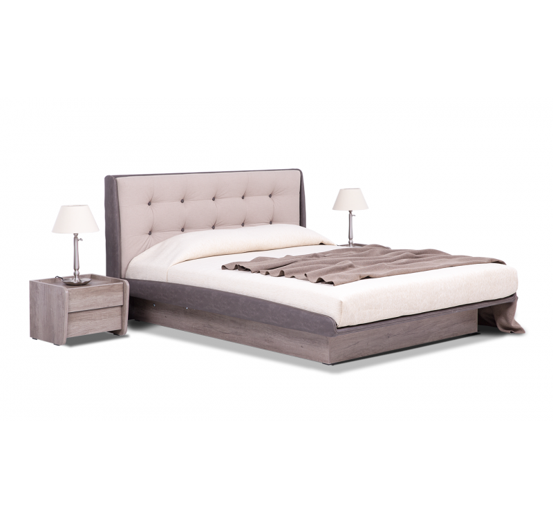 Κρεβάτι ξύλινο με δερμάτινη/ύφασμα RAFFAELLO 180x200 DIOMMI 45-813