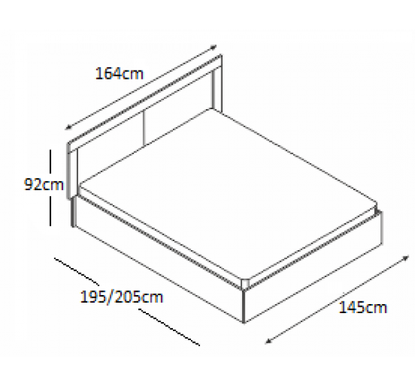 Κρεβάτι ξύλινο SAMBA 140x200 DIOMMI 45-272