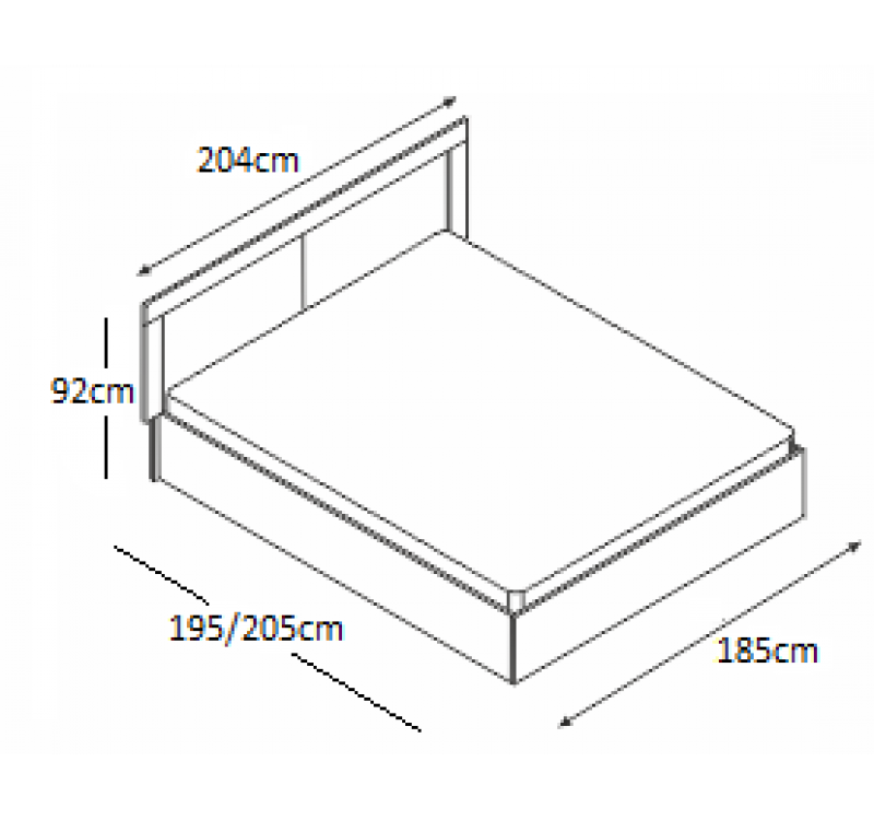 Κρεβάτι ξύλινο SAMBA 180x200 DIOMMI 45-274