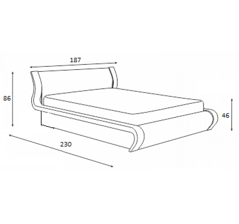 Κρεβάτι ξύλινο SENSE 160x200 DIOMMI 45-769