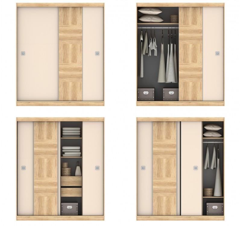 Σετ Κρεβατοκάμαρας ξύλινο TAIS2 160x200 DIOMMI 40-024