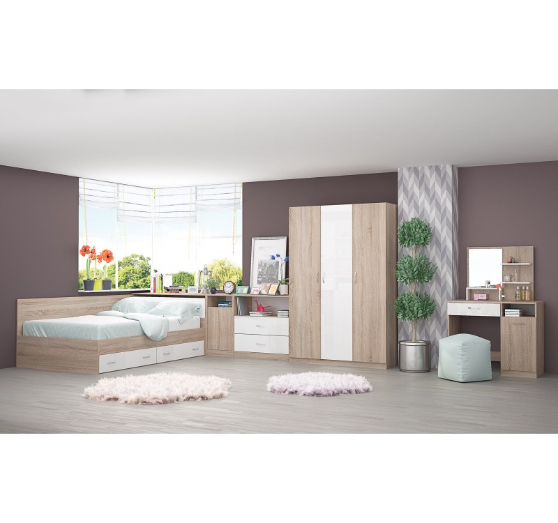 Σετ κρεβατοκάμαρας Andrea με μπουντουάρ 120x190 DIOMMI 33-074