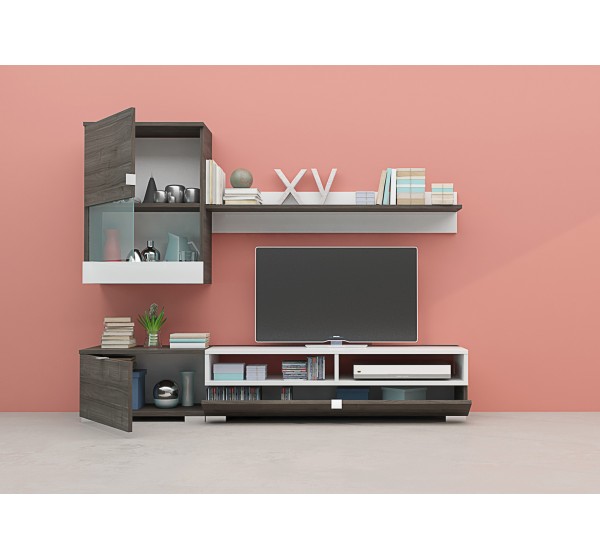 Σύνθετο σαλονιού Lucia  new creamona/white gloss 175x39x190 DIOMMI 31-083