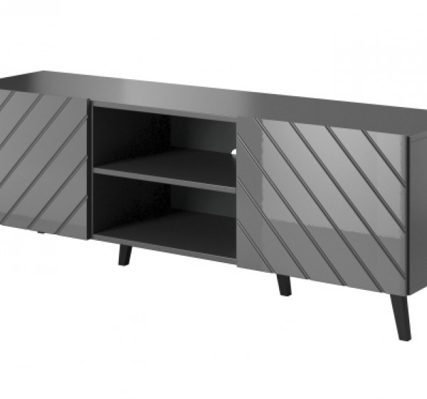 TV stand 150 ABETO mat grey/ gloss grey DIOMMI CAMA-ABETO-RTV-150-GRA/GRA