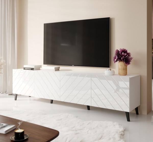 TV stand 200 ABETO mat white/ gloss white DIOMMI CAMA-ABETO-RTV-200-BI/BI
