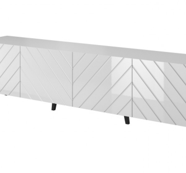 TV stand 200 ABETO mat white/ gloss white DIOMMI CAMA-ABETO-RTV-200-BI/BI