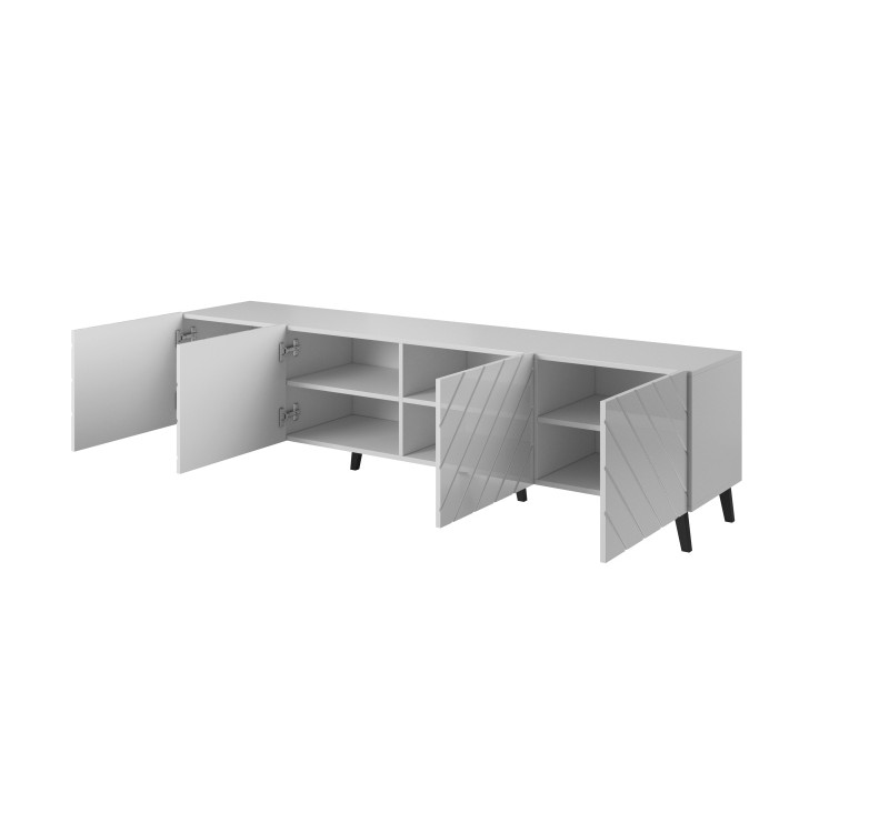 TV stand 200 ABETO mat white/ gloss white DIOMMI CAMA-ABETO-RTV-200-BI/BI