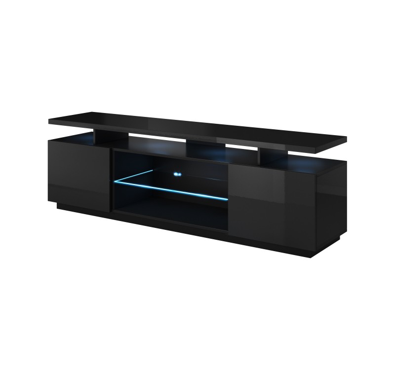 RTV stand EVA black gloss/ black gloss DIOMMI CAMA-EVA-RTV-CZP/CZP