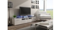 front TV stand EVORA RTV white DIOMMI CAMA-EVORA-RTV-FRONT-BIAŁY POŁYSK