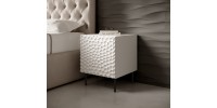 HOLE bed cabinet white mat/ white mat DIOMMI CAMA-HOLE-SZAFKI-NOCNE-BI/BI