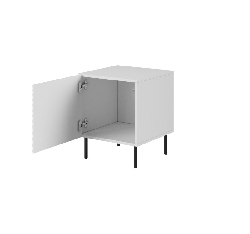 HOLE bed cabinet white mat/ white mat DIOMMI CAMA-HOLE-SZAFKI-NOCNE-BI/BI