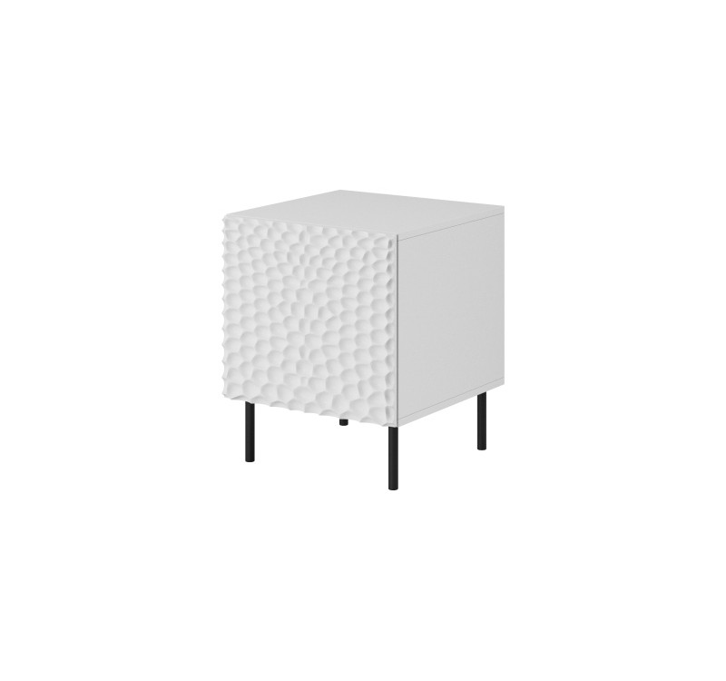 HOLE bed cabinet white mat/ white mat DIOMMI CAMA-HOLE-SZAFKI-NOCNE-BI/BI