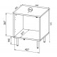 HOLE bed cabinet white mat/ white mat DIOMMI CAMA-HOLE-SZAFKI-NOCNE-BI/BI