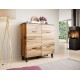 Chest of drawers LOTTA 110 (4D) woatan oak/black DIOMMI CAMA-LOTTA-KOMODA-110-4D-DWO/CZ