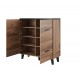 Chest of drawers LOTTA 110 (4D) woatan oak/black DIOMMI CAMA-LOTTA-KOMODA-110-4D-DWO/CZ
