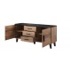 Chest of drawers LOTTA 150 (2D3S) wotan oak/black DIOMMI CAMA-LOTTA-KOMODA-150-2D3S-DWO/CZ