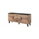 Chest of drawers LOTTA 150 (2D3S) wotan oak/black DIOMMI CAMA-LOTTA-KOMODA-150-2D3S-DWO/CZ