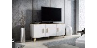 Chest of drawers LOTTA 150 3D dimond white/lsonoma oak DIOMMI CAMA-LOTTA-KOMODA-150-3D-BI/DSO
