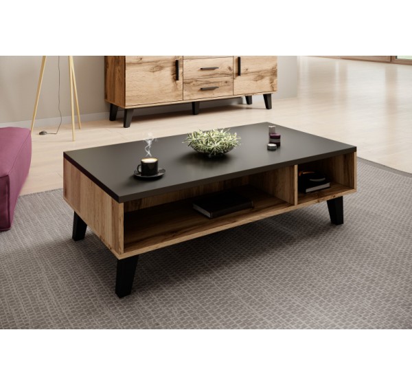coffee table 60 LOTTA  wotan oak/ black DIOMMI CAMA-LOTTA-ŁAWA-110-DWO/CZ