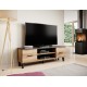 TV stand LOTTA 160 2D2K wonat oak/black DIOMMI CAMA-LOTTA-RTV-160-2D2K-DWO/CZ