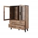 Cabinet LOTTA 120 2DSZ4S wotan oak/ black DIOMMI CAMA-LOTTA-WITRYNA-120-2D4S-DWO/CZ