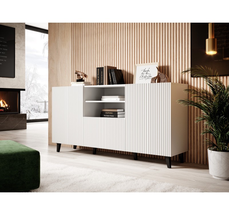 PAFOS chest of drawers 150 2D1S DIOMMI CAMA-PAFOS-KOM-150-BI/BI