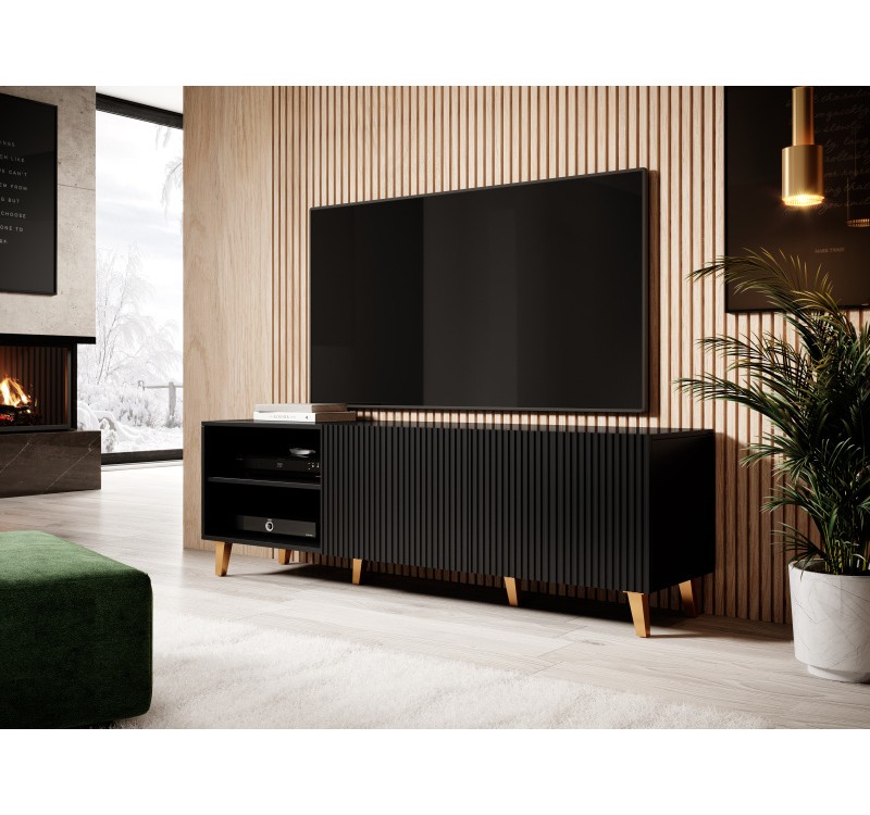 PAFOS TV stand 150 2D2K black/black DIOMMI CAMA-PAFOS-RTV-150-CZ/CZ