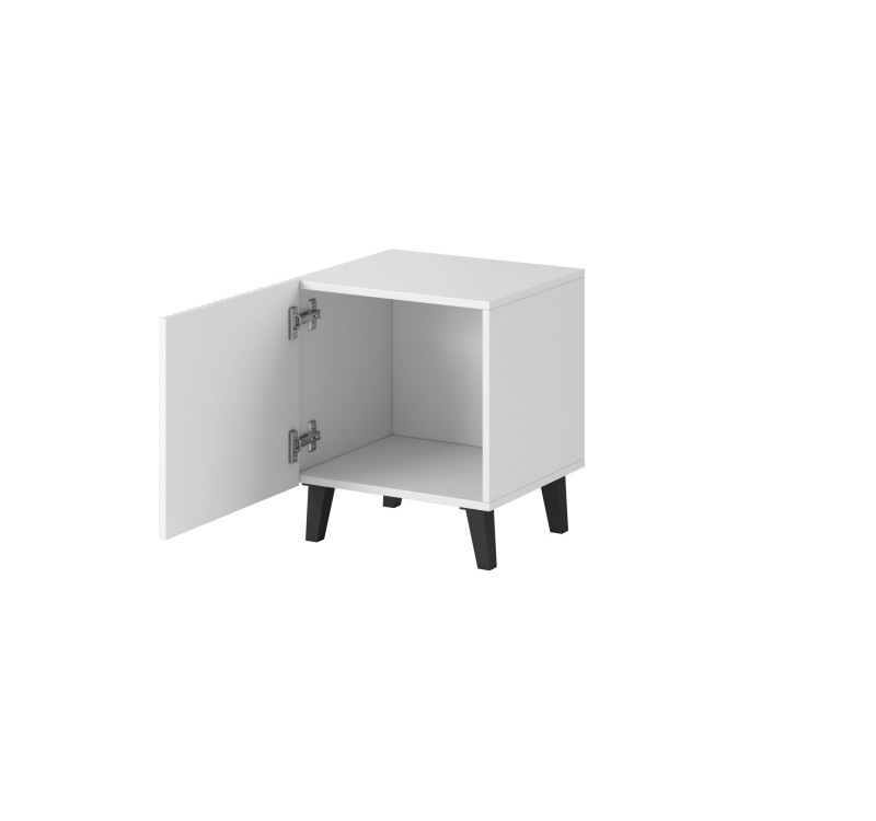 PAFOS night stand white/white DIOMMI CAMA-PAFOS-SZAFKI-NOCNE-BI/BI