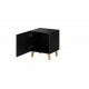 PAFOS night stand black/black DIOMMI CAMA-PAFOS-SZAFKI-NOCNE-CZ/CZ