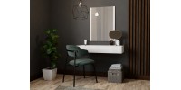 PAFOS vanity table ( hanging ) and mirror white/white DIOMMI CAMA-PAFOS-TOALETKA-BI/BI