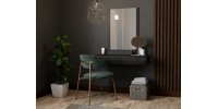 PAFOS vanity table ( hanging ) and mirror BLACK/BLACK DIOMMI CAMA-PAFOS-TOALETKA-CZ/CZ