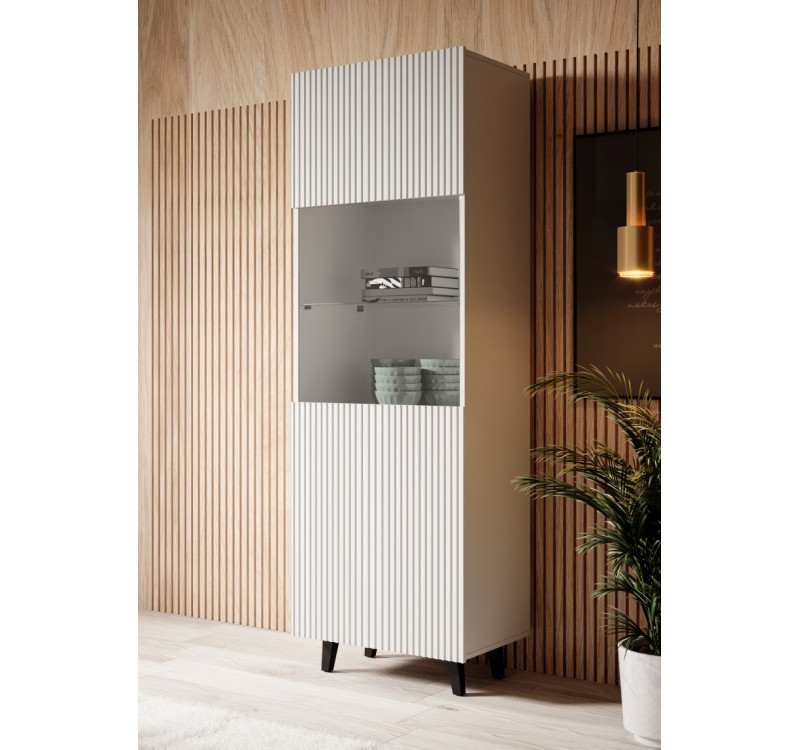 PAFOS Standing cabinet white/white DIOMMI CAMA-PAFOS-WITRYNA-BI/BI